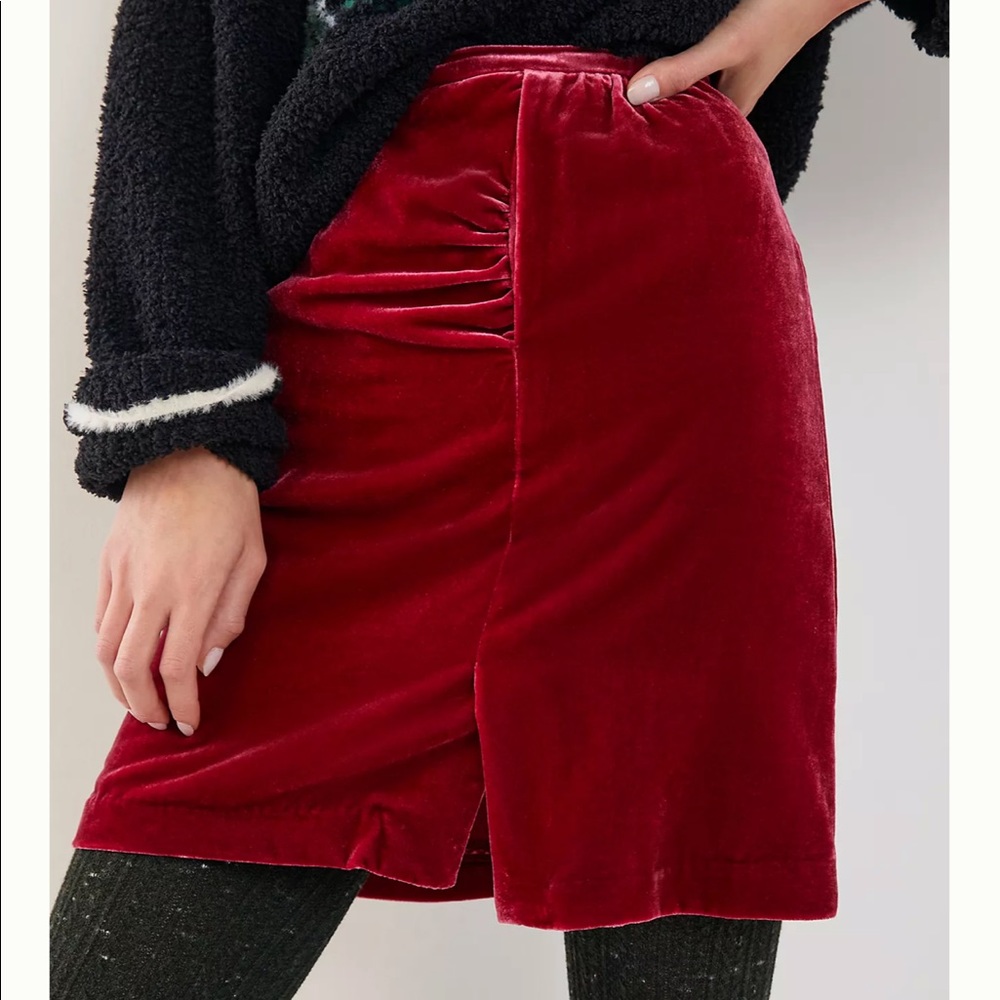 Anthropologie Monti Velvet Mini Skirt NWT Sz 8